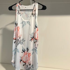 Large floral tank- Brand unknown. Pruchased from Amazon